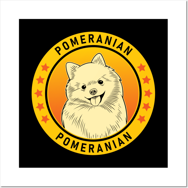 Pomeranian Dog Portrait Wall Art by millersye